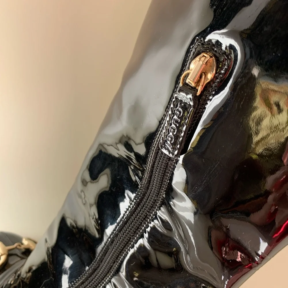 Gucci Patent horse bit tall boots - Picture 2 of 16